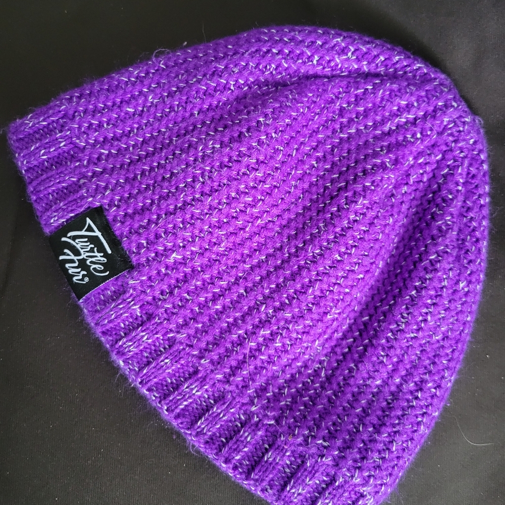Vibrant Purple Winter Hat with Lining